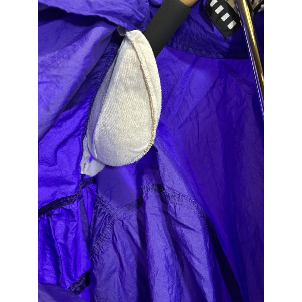 Vintage 90s Purple Windbreaker Jacket Womens L Nylon Retro Track - Picture 11 of 15